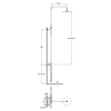 Kohlman Axel QW273A Vystavený termostatický sprchový set s dažďovou sprchou Chrome