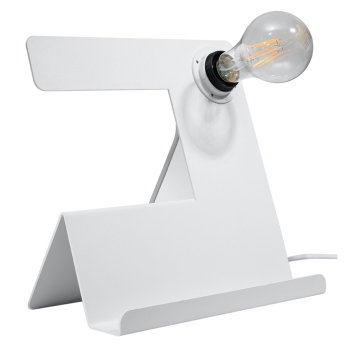 Stolná lampa INCLINE biela 1x60W E27 Sollux Lighting