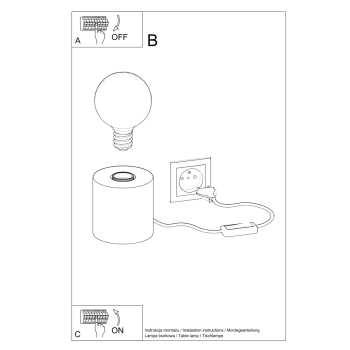 Stolná lampa SALGADO prírodné drevo 1x60W E27 Sollux Lighting