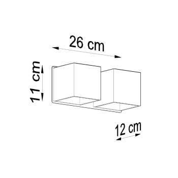 Nástenné svietidlo QUAD 2 biele 2x40W G9 Sollux Lighting