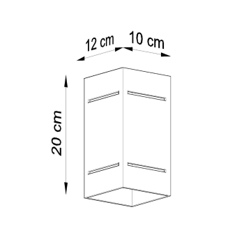 Nástenné svietidlo BLOCCO biele 1x40W G9 Sollux Lighting