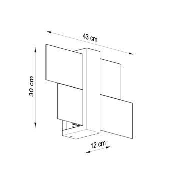 Nástenné svietidlo FENIKS 1 prírodné drevo 1x60W E27 Sollux Lighting