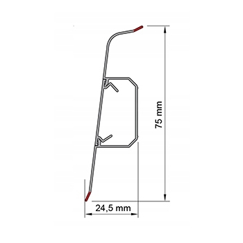 Soklová lišta SG75 2,2 m Pieskový dub