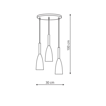 Zlatá závesná lampa SOLIN 3x60W E27 od Light Prestige