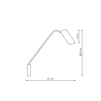 Nástenné svietidlo s predlžovacím ramenom FUTURO biele 1x35W GU10 Light Prestige