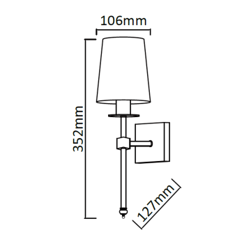 Nástenné svietidlo CASOLI chróm 1x40W E14 Light Prestige