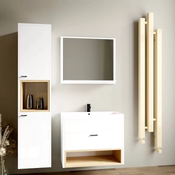 Kúpeľňový radiátor CUBIC 1 krémový 230x1360mm 425W Imers