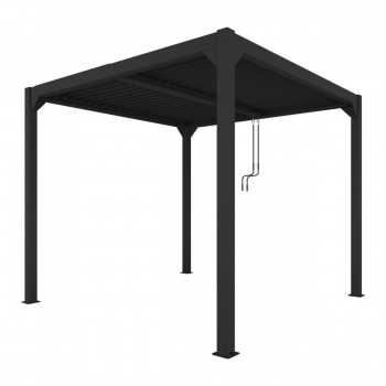 Pergola ogrodowa 3 x 3 z rozkładanym dachem - 100% z aluminium