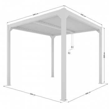 Pergola Tarasowa Luxe 3x3m - Kolor Biały