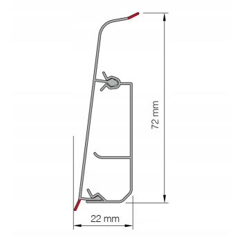 PVC lišta LIMA 72mm/2,5m biela